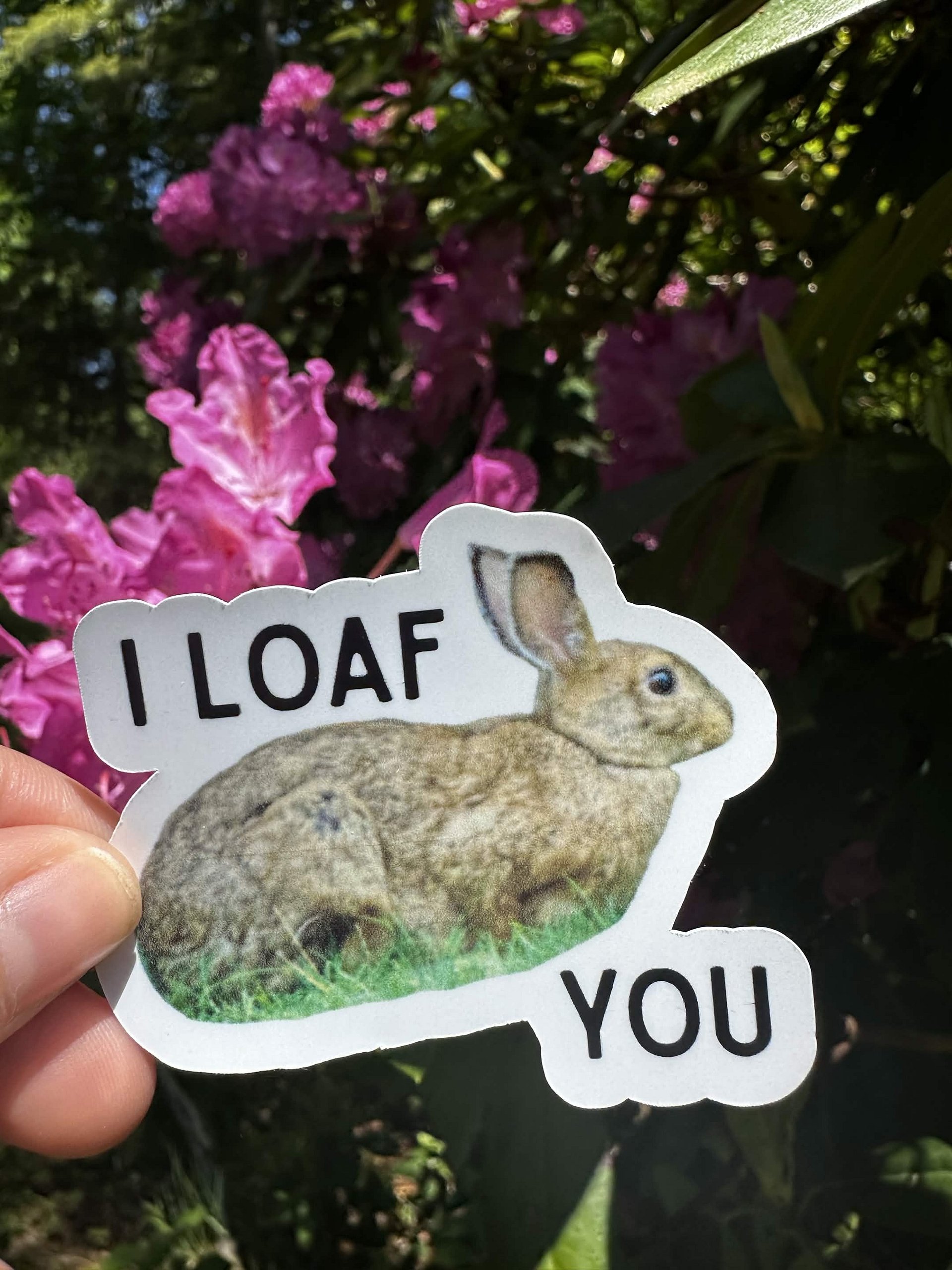 I Loaf You Bunny Sticker product image (1)