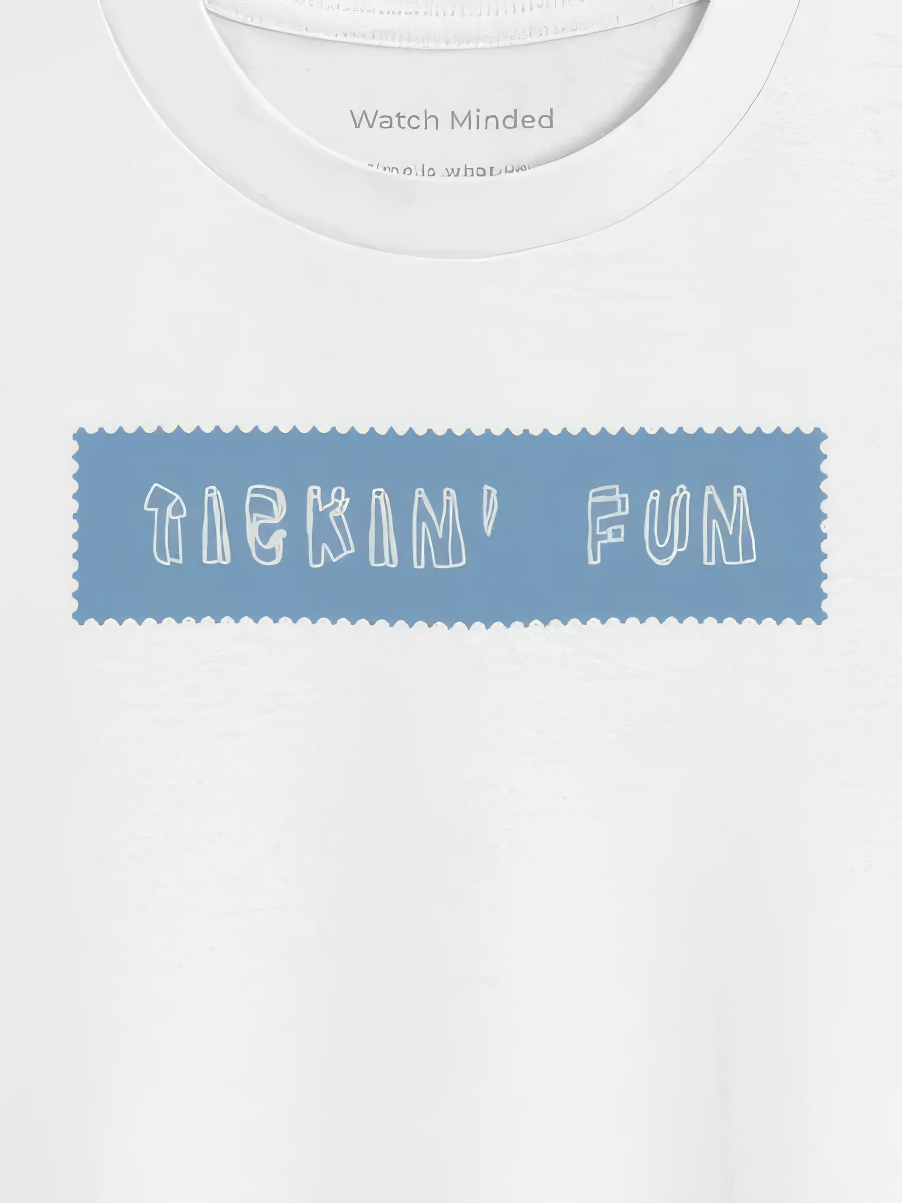 Relaxed Fit Heavy Cotton "Tickin' Fun Label" T-Shirt, White product image (2)