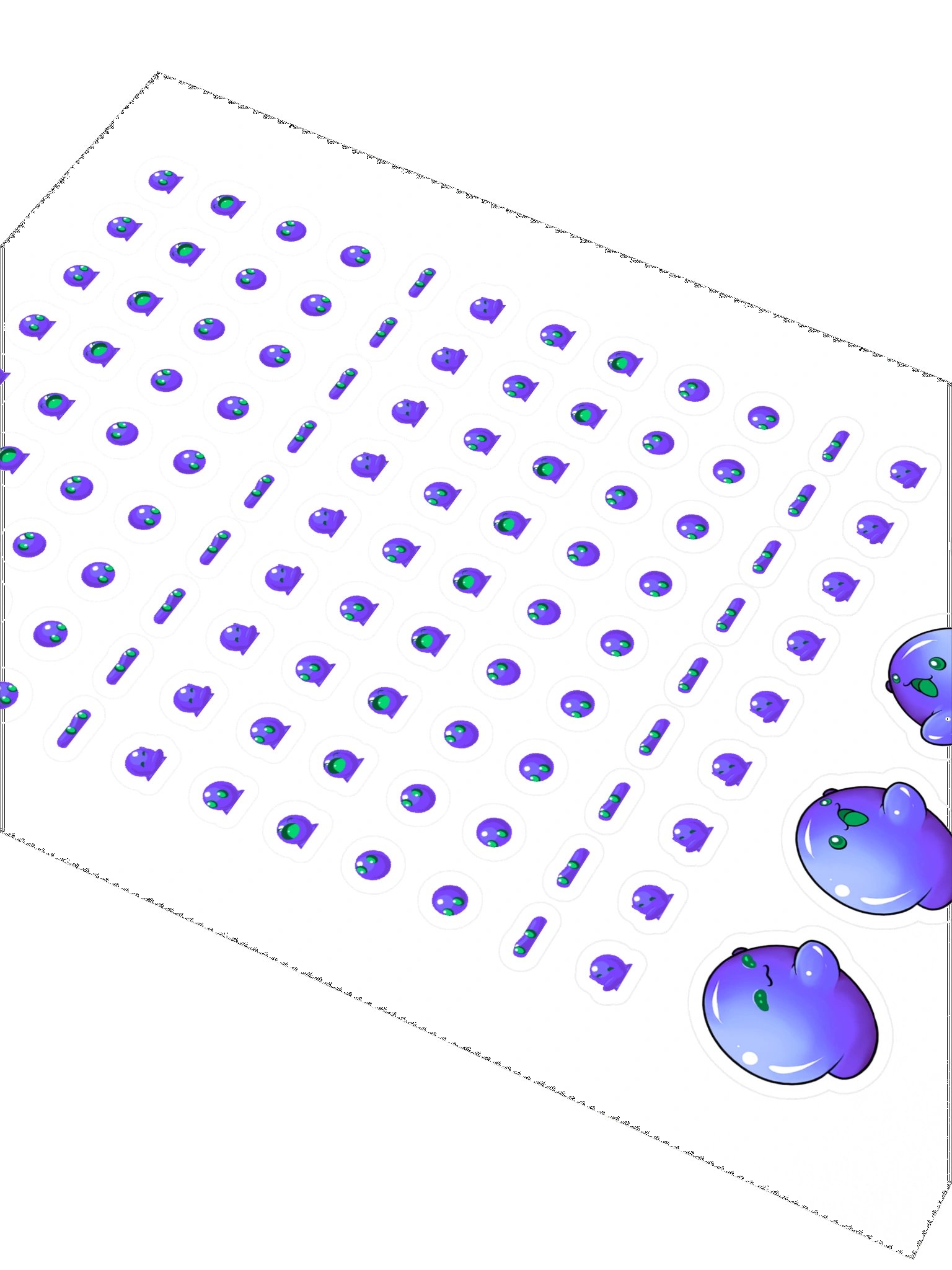 Bubbles Sticker Sheet PURPLE product image (2)