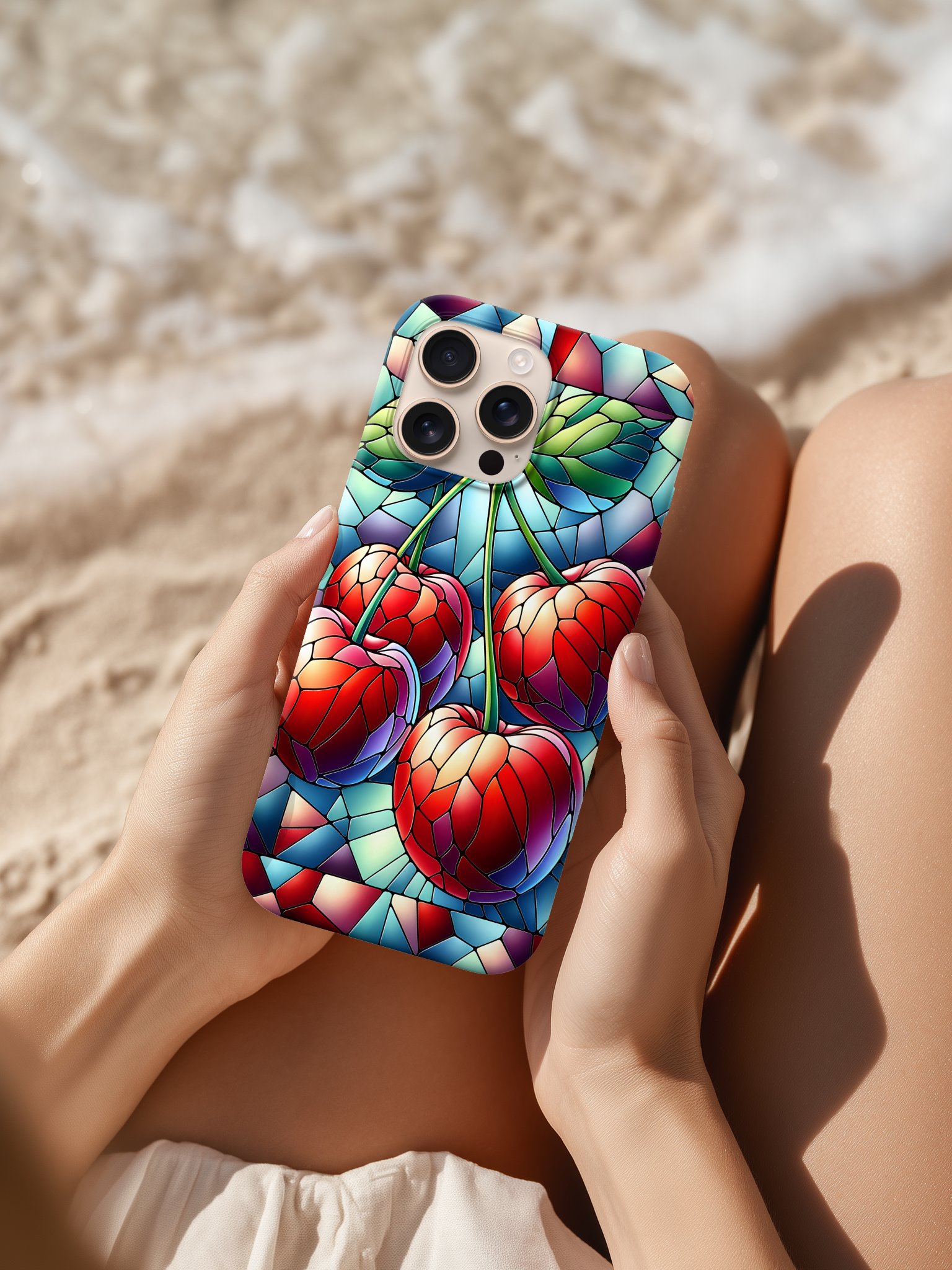Stained Glass Cherries MagSafe® iPhone Case product image (29)