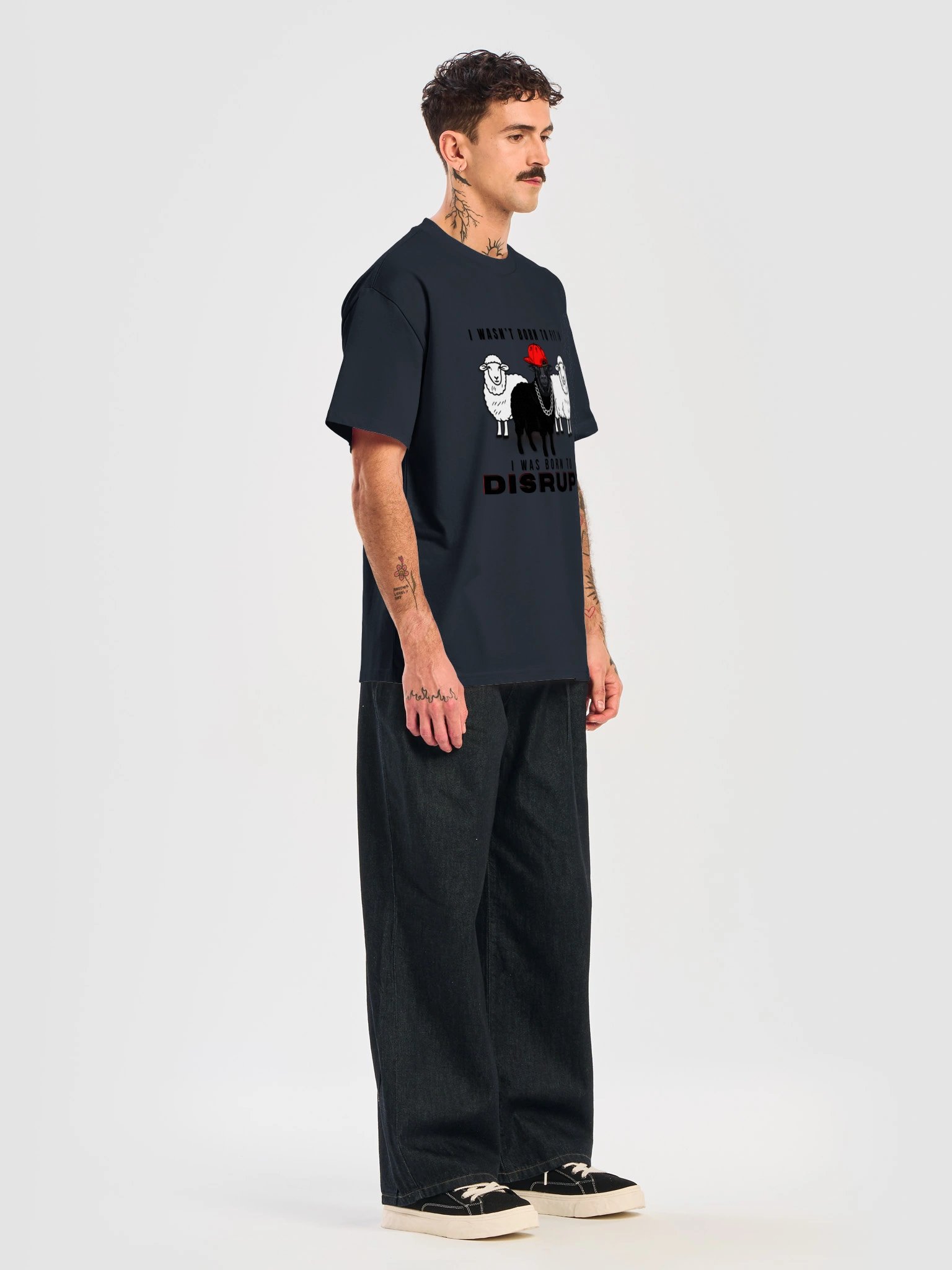 Men's Streetwear T-Shirt Black Sheep Born to Disrupt product image (7)