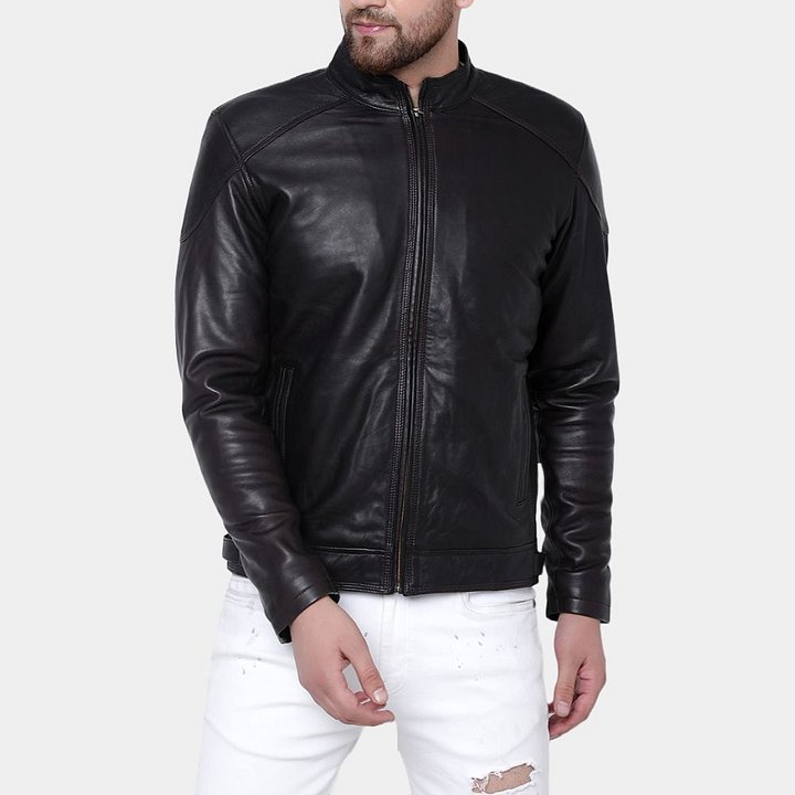 Mens Leather Conny Racer Jacket product image (1)