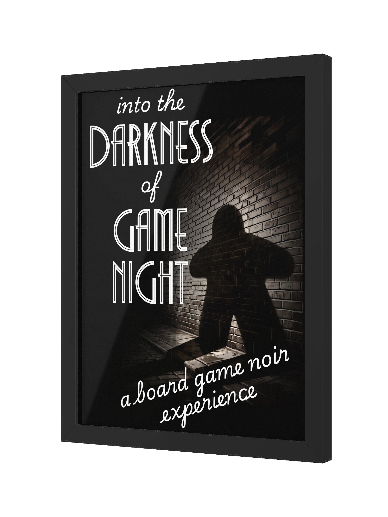 Film Noir Game Night Meeple Board Game Room Poster - FRAMED product image (2)