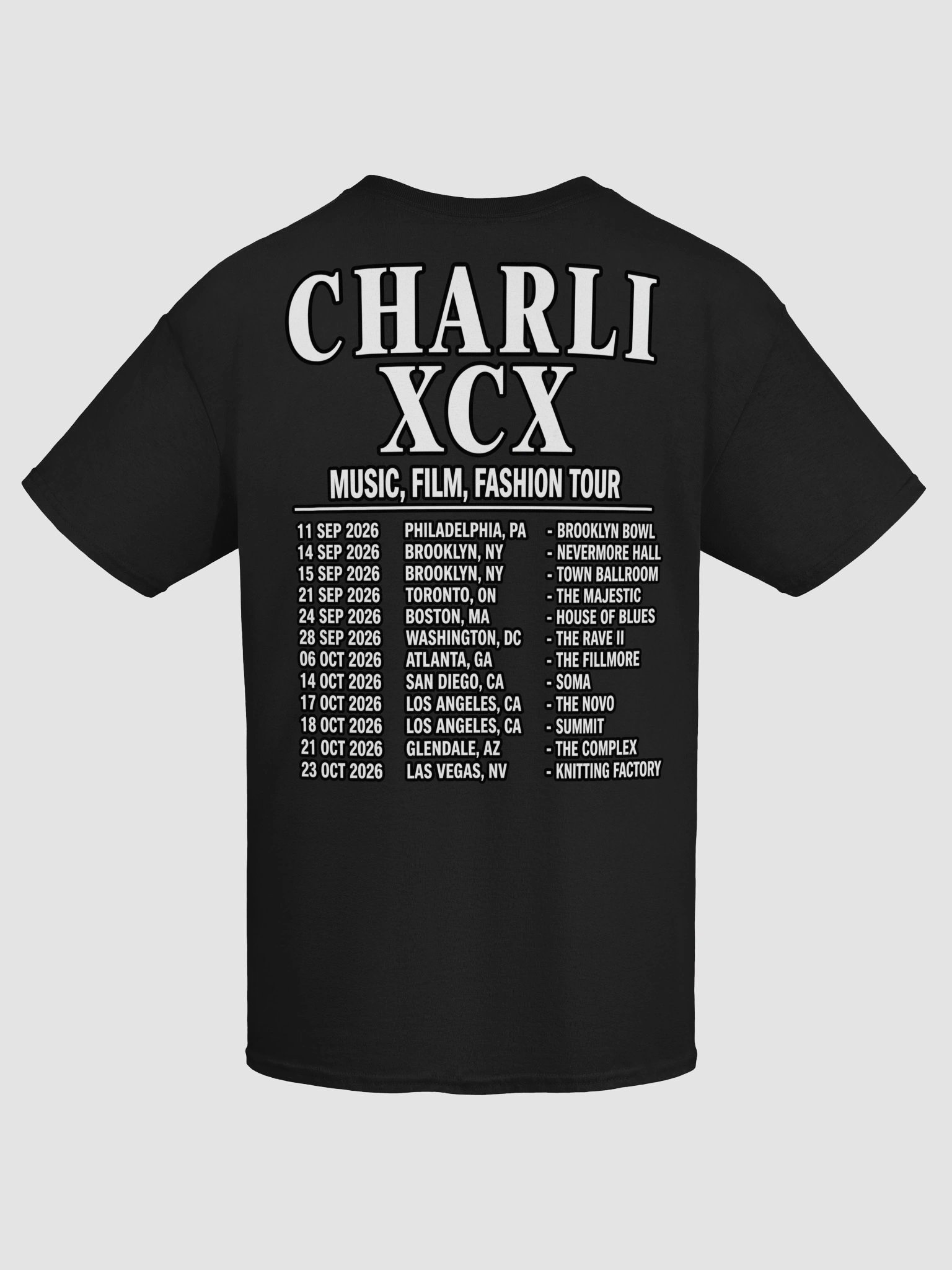 Charli XCX Tour Shirt 2026 Music Film Fashion Concert Graphic Tee product image (9)