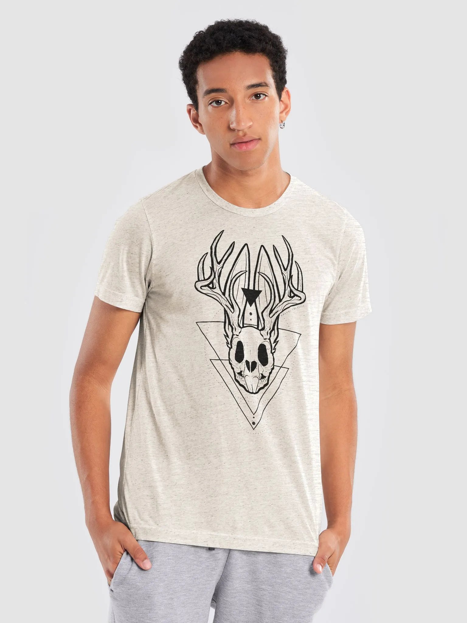 Jackalope Skull UltraSoft Triblend Tee product image (7)