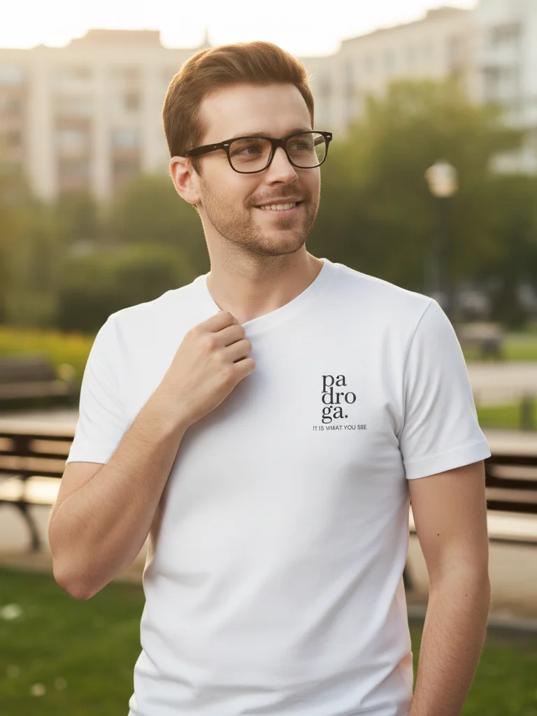 padroga. essentials white tshirt Francisco Llamas design product image (6)