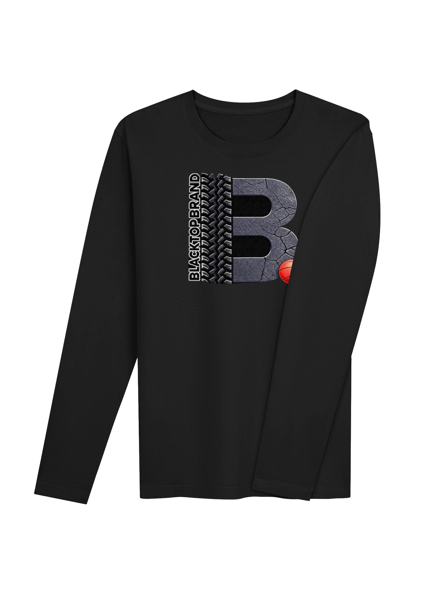 Blacktop Brand Basketball Logo Fitted Long Sleeve Performance Tee product image (10)