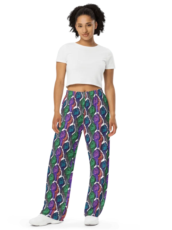 Colorful haliBUTT Pattern Wide-Leg Pants product image (3)