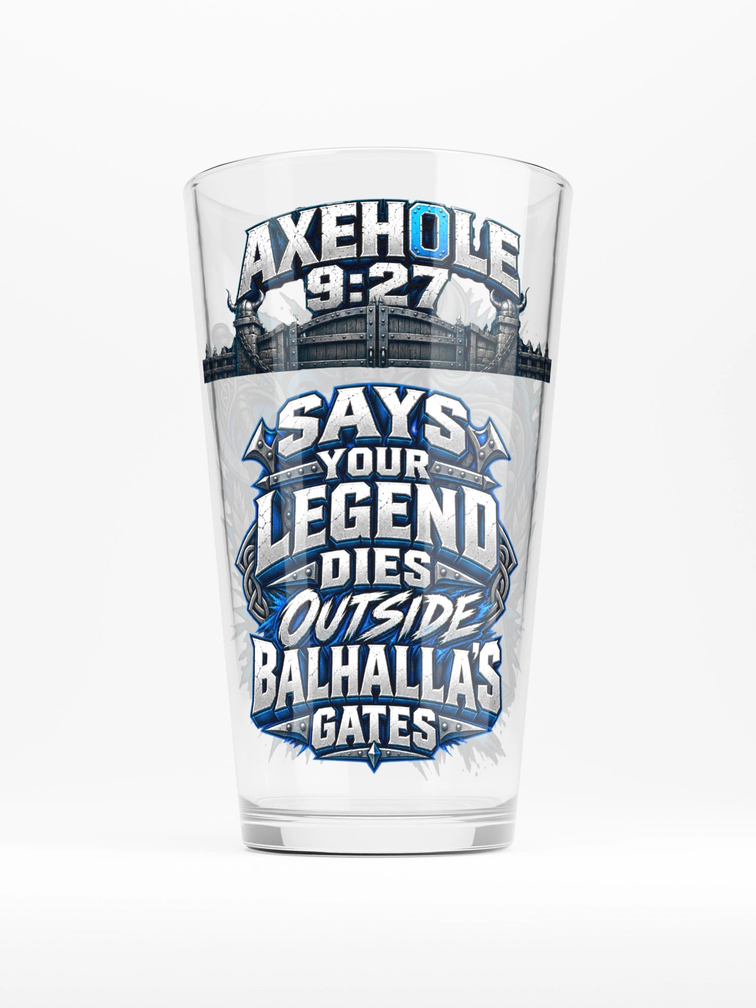 Axeh0le Viking Warrior Shaker Pint Glass product image (2)