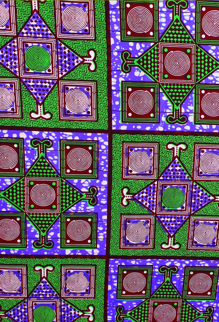 Tessuto Wax Print - Design Simboli Tradizionali - cod.576/B product image (1)