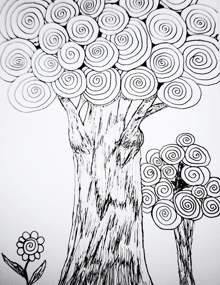 Spiral Tree Coloring Page product image (1)