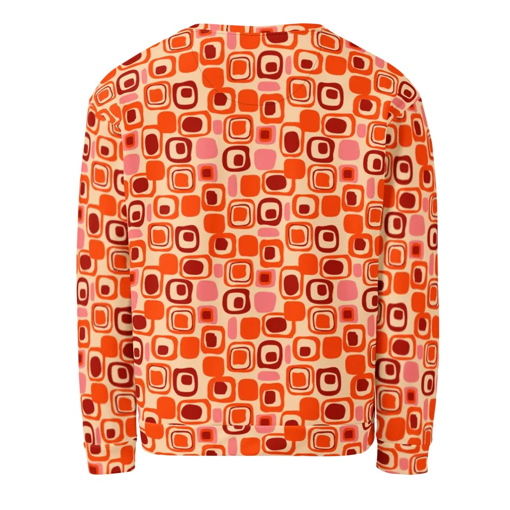 Mid-Century Pattern Orange Sweatshirt product image (6)