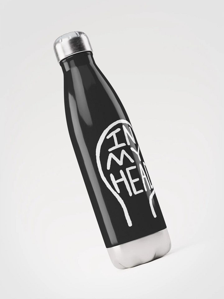 In My Head (white design) stainless steel water bottle product image (1)