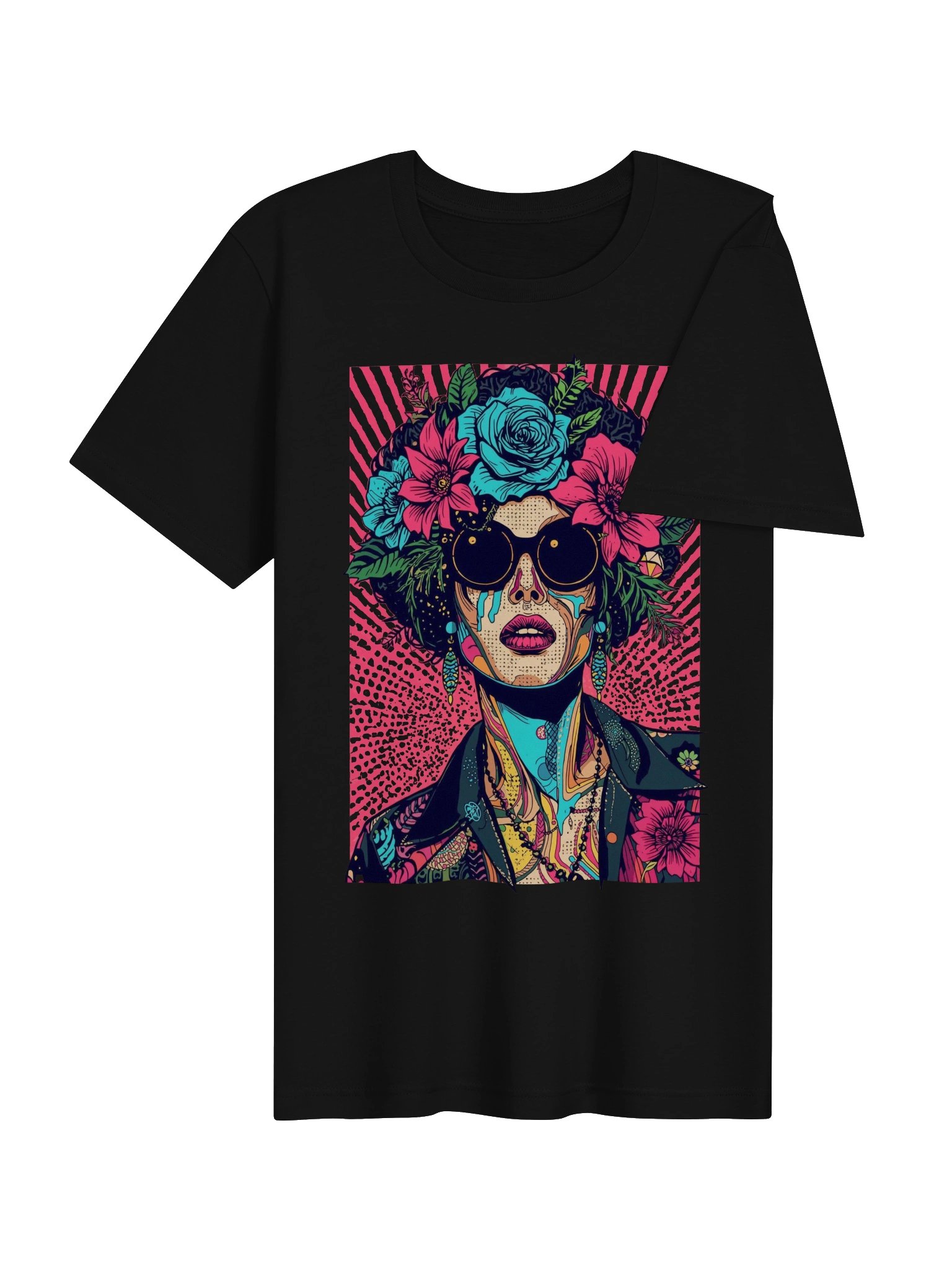 Neon Blossom Pop‑Art Supersoft Tee product image (7)