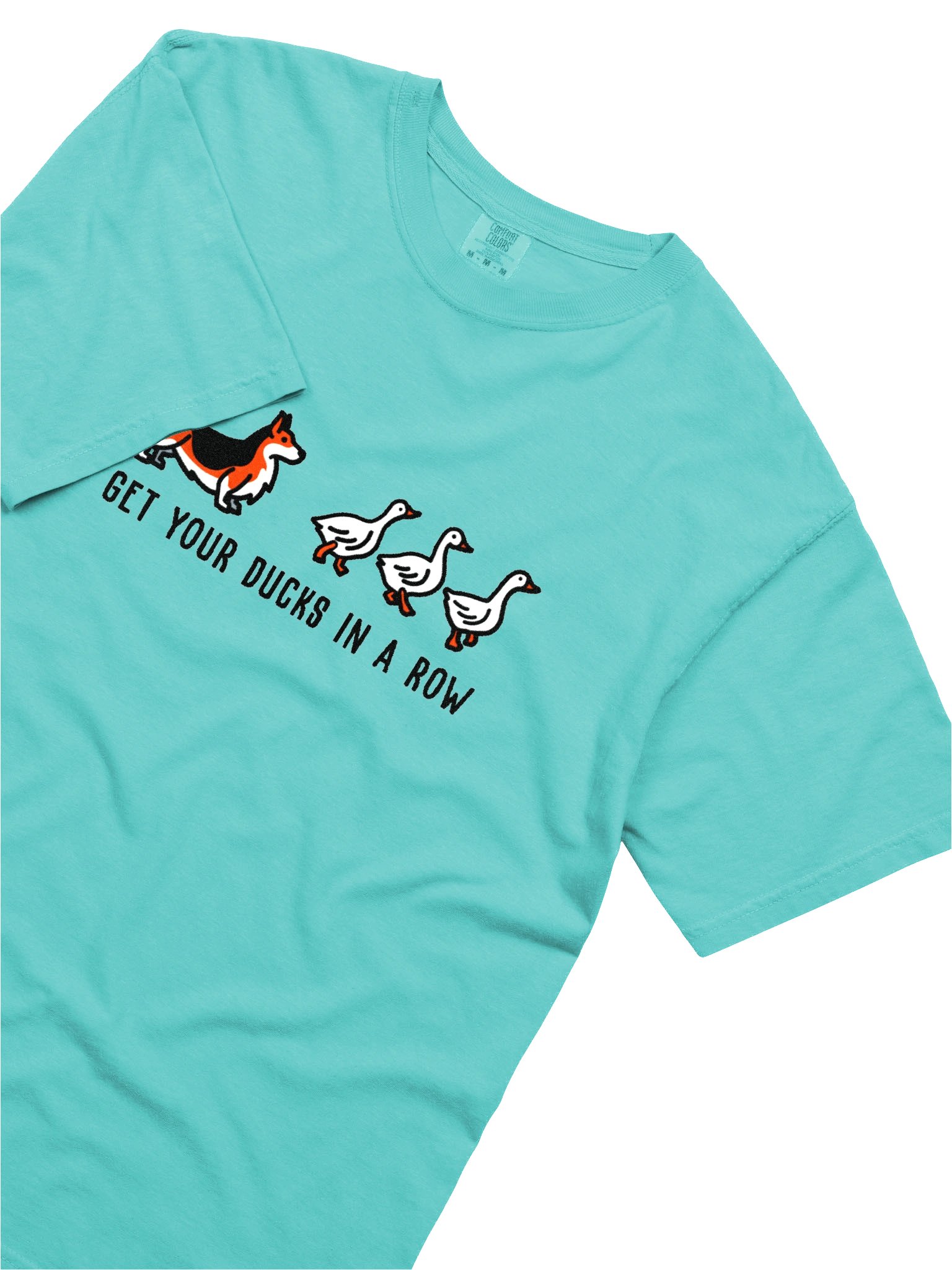 Get Your Ducks in a Row T-Shirt(Embroidered) of a Pembroke Welsh Corgi(Tricolor) product image (8)