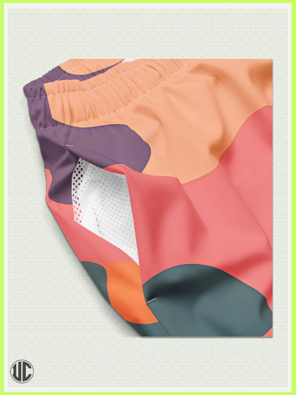 Becky's Coral Camo – Men’s Swim Trunks product image (2)