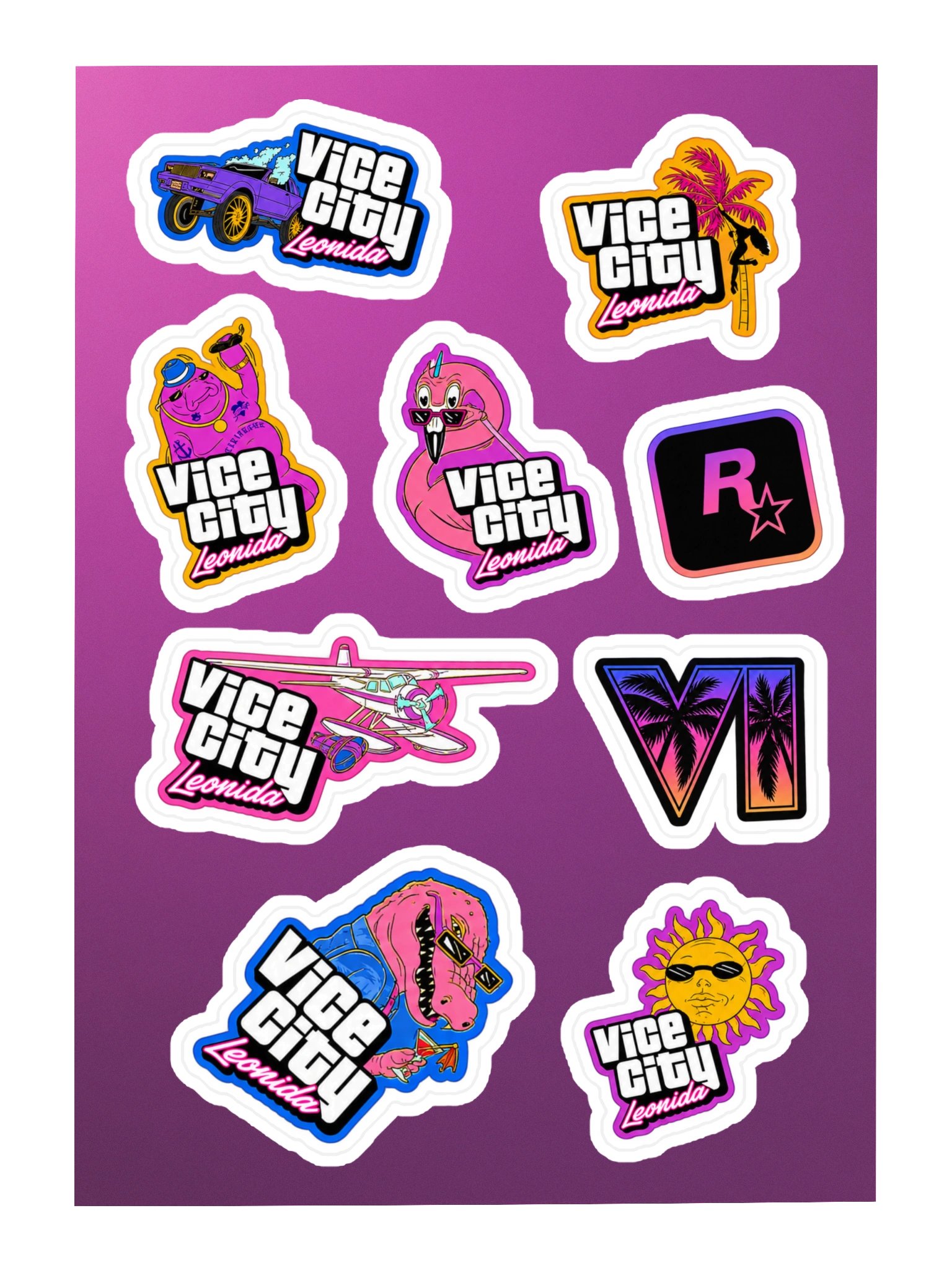 GTA VI Leonida Keys Sticker Pack | Good Time State Leonida Vice City Sticker Collection product image (3)
