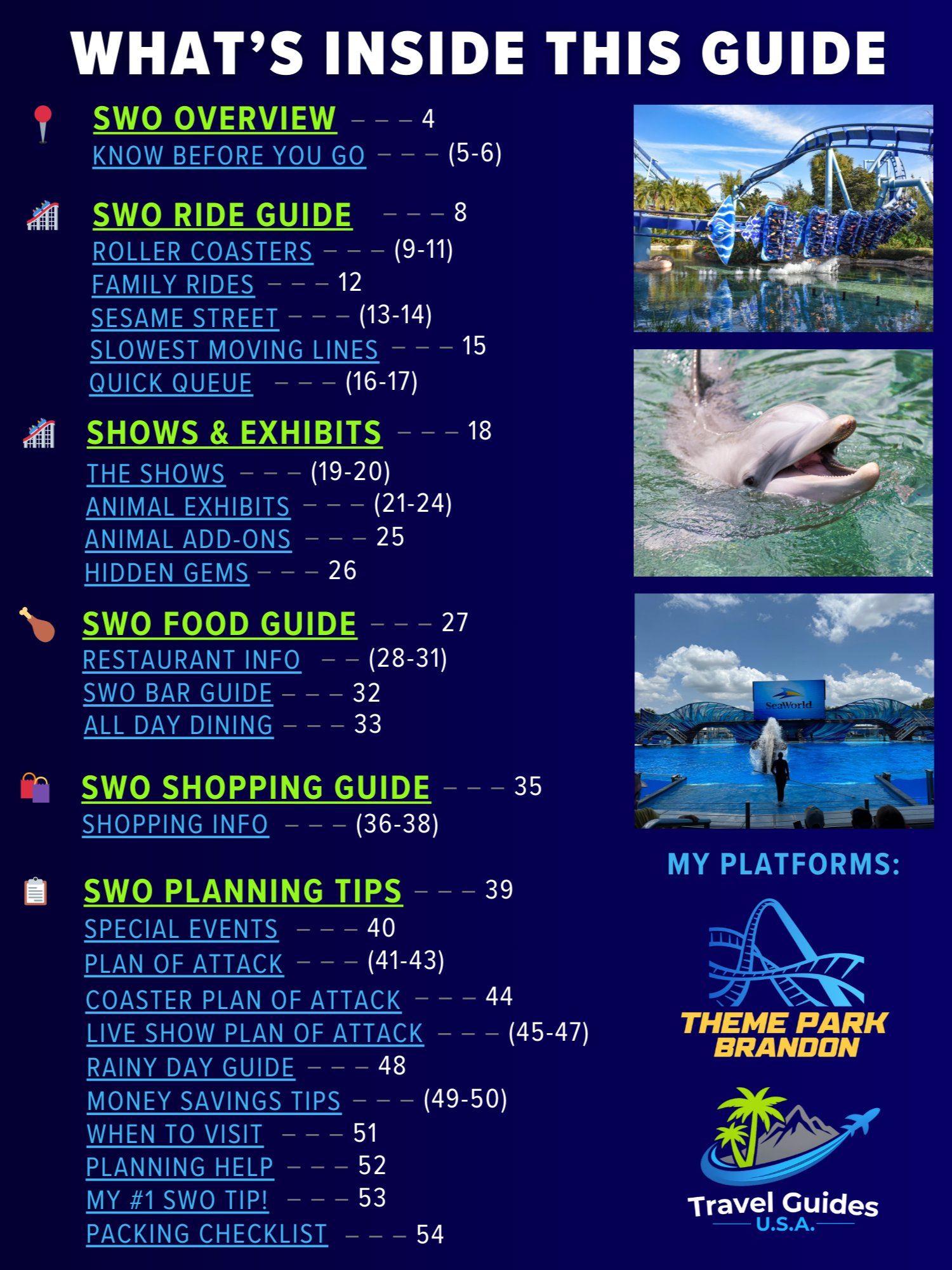 SeaWorld Orlando Guide 2026 | 55-Page Printable Digital PDF, Instant Download product image (3)