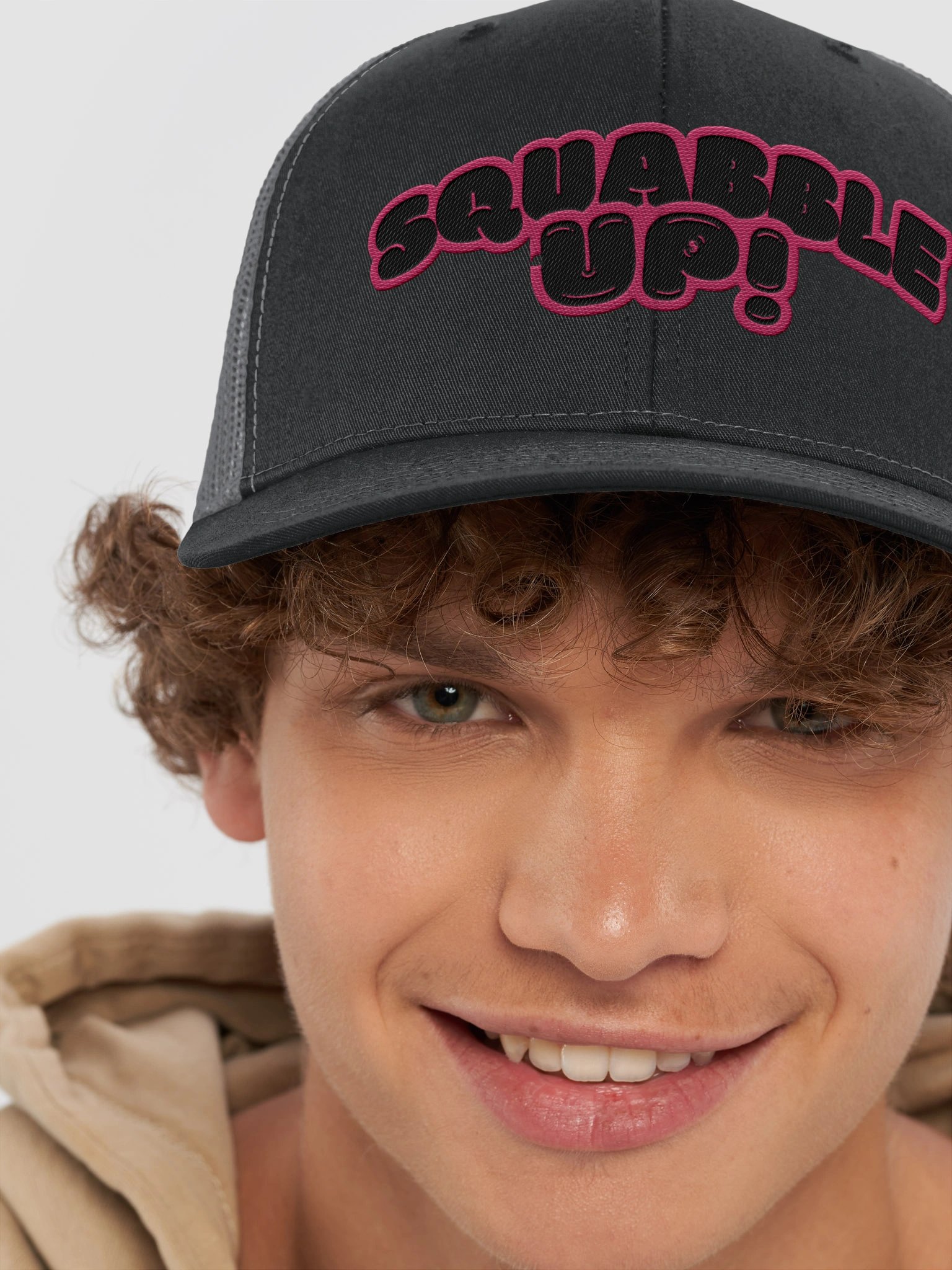 Squabble Up! Pink Graffiti Trucker Hat product image (8)