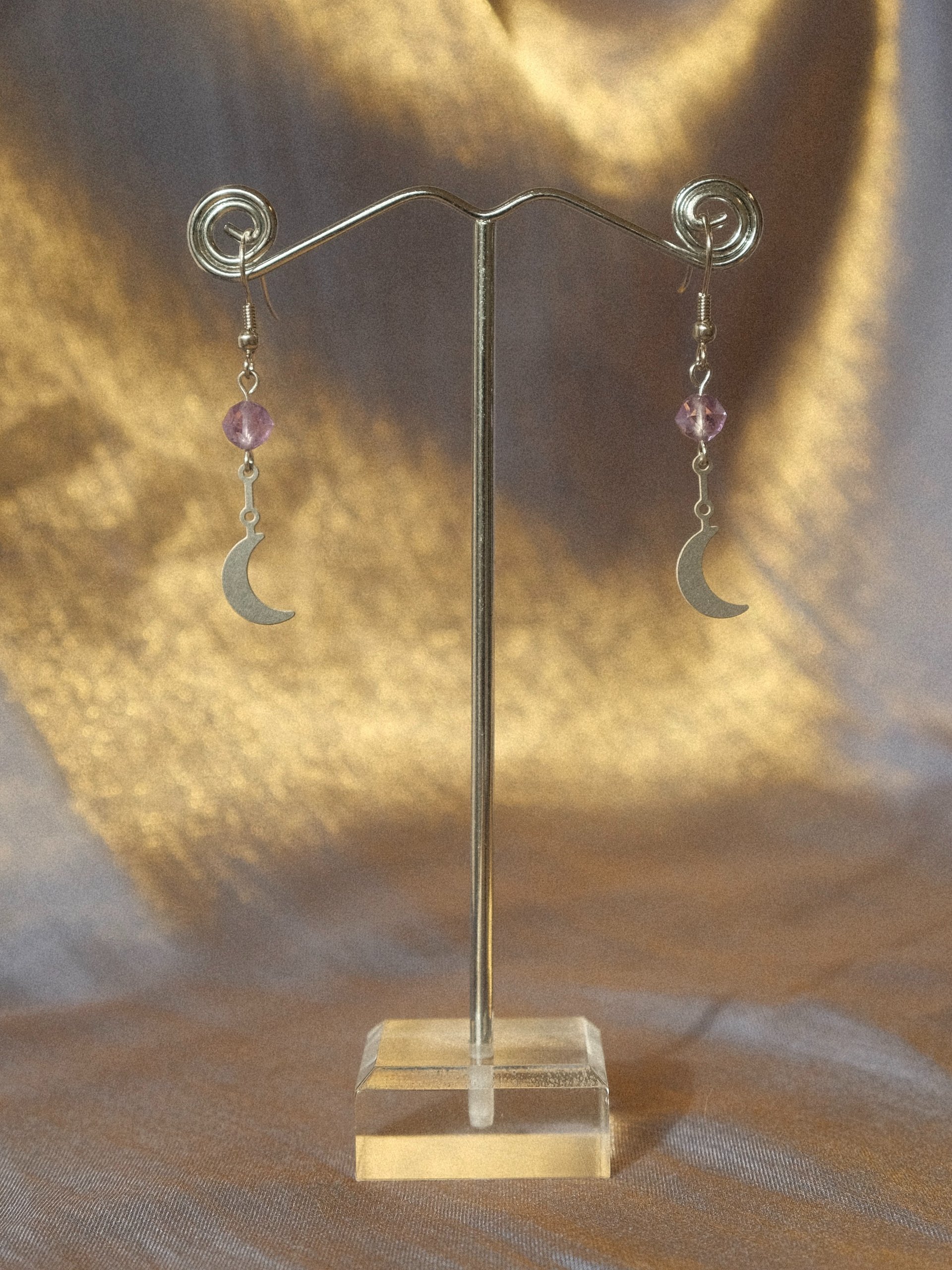 Amethyst Little Moon Earrings product image (6)