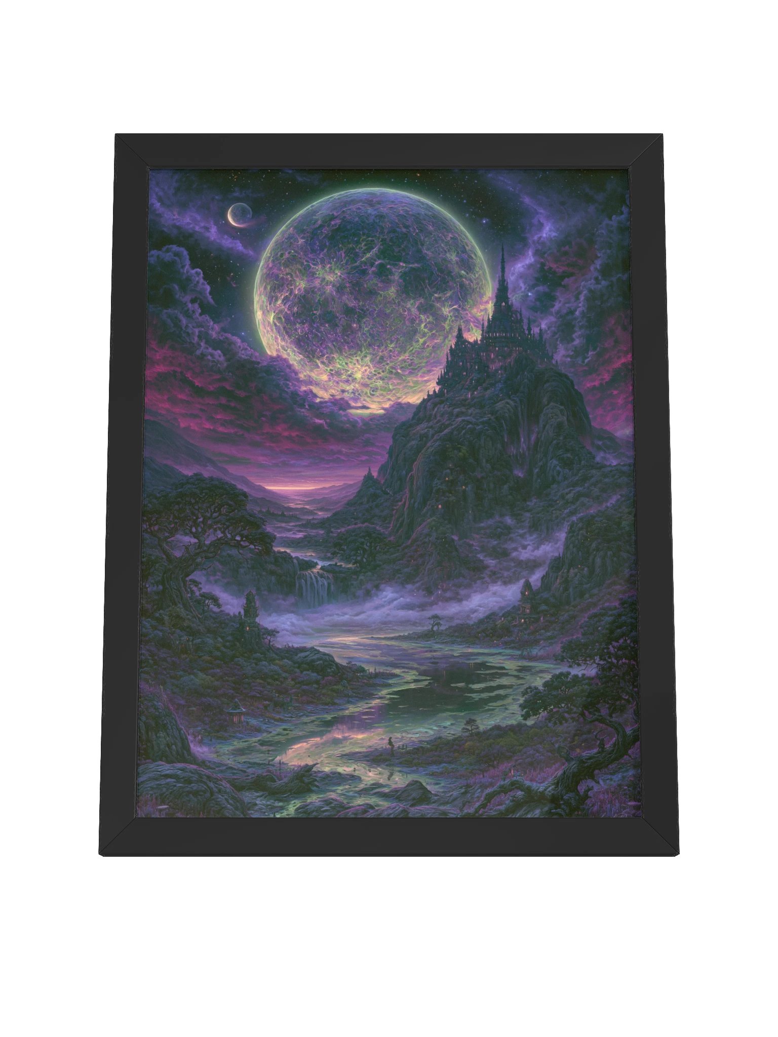 Celestial Citadel Framed Art Print — Violet Planet over the Citadel product image (8)