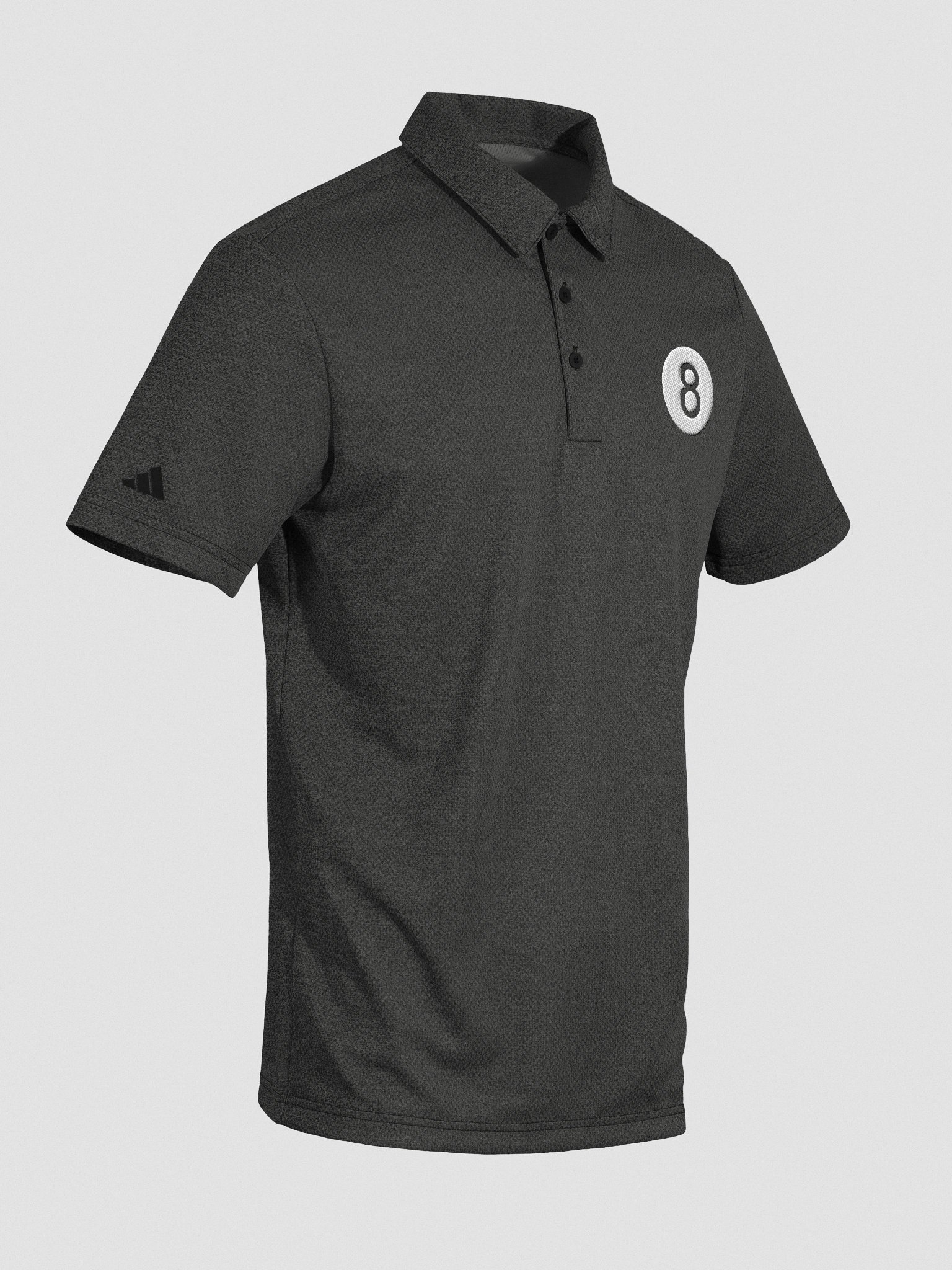 billiard pool embroidred 8 ball Adidas Space Dyed Polo Shirt by Adidas product image (17)