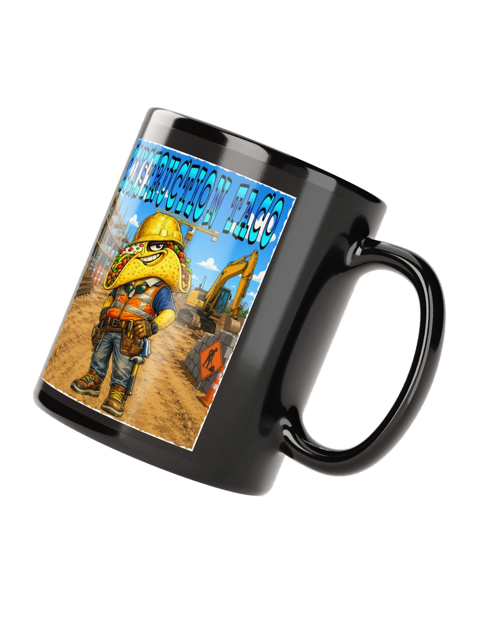 Construction Taco Black Mug - The Taco Family product image (7)