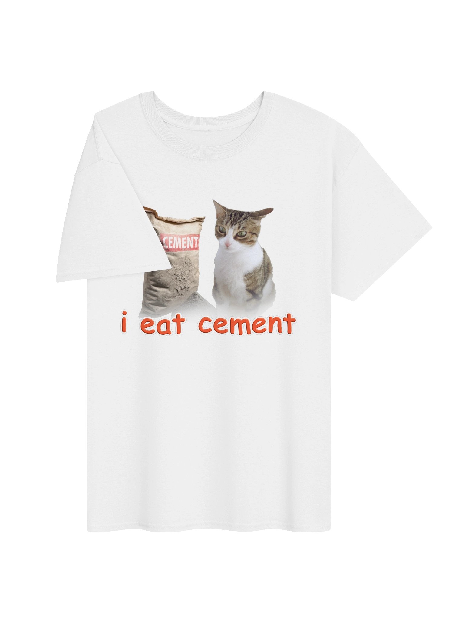 I eat cement cat T-shirt product image (30)