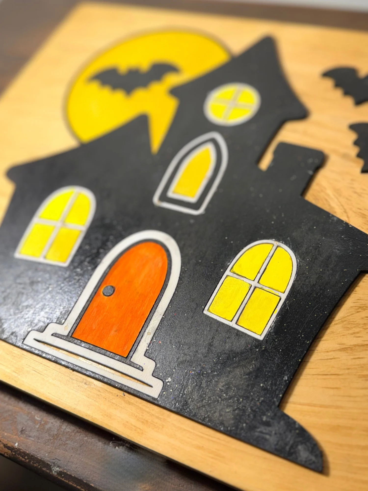 Halloween Haunted House Layered Wood Sign product image (2)
