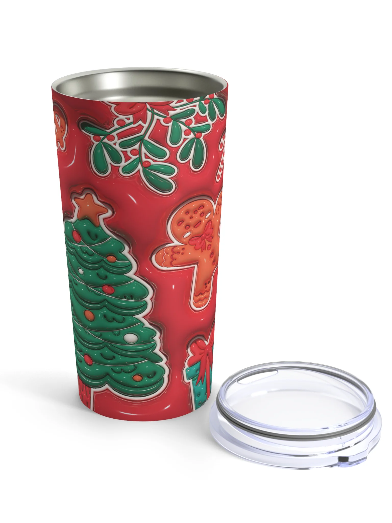 Cherry Red Christmas Treats Stainless Steel Tumbler product image (6)
