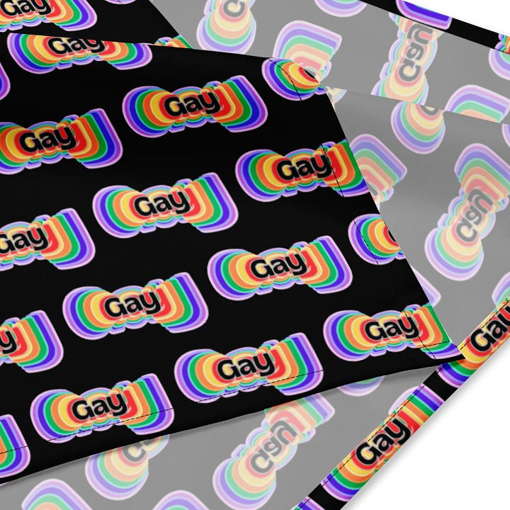 LGBTQIAP2S+ 2025, Rainbow Gay, Bandanna product image (4)