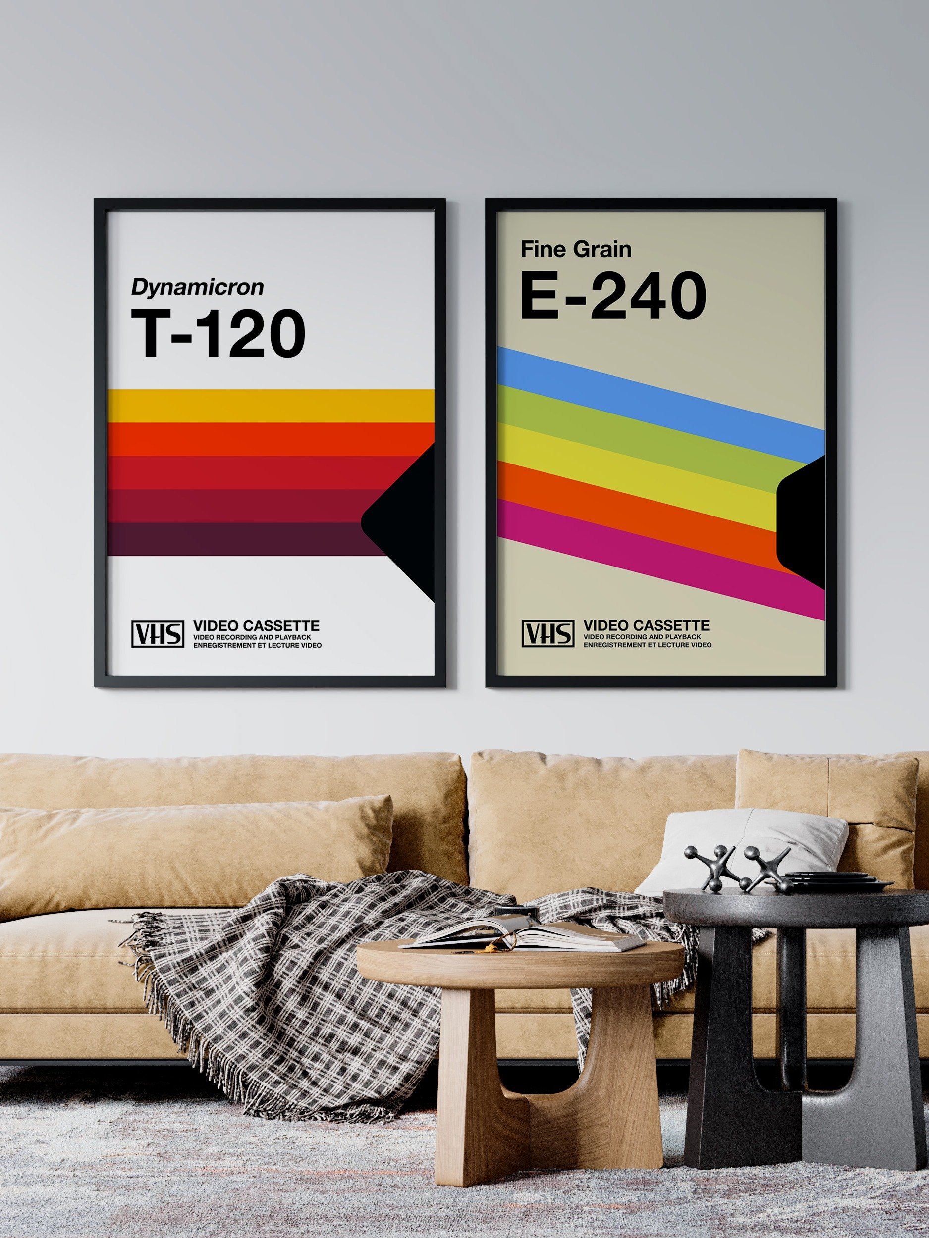 Retrowave poster: VHS cassette case T-120 [retrowave/vaporwave] — retrowave poster, aesthetic print, retrowave art, 80s wall decor product image (6)