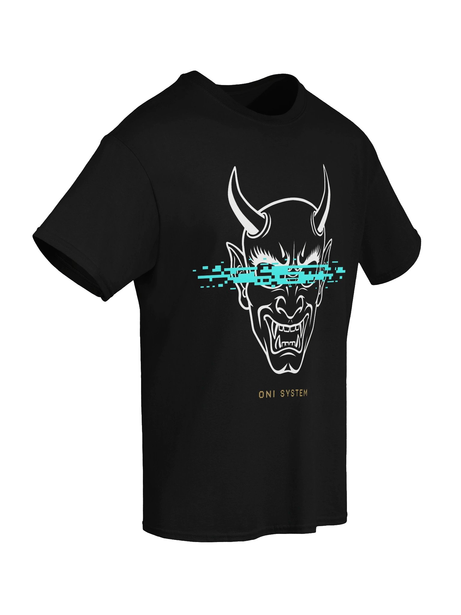 ONI System Glitch Tee — Sakamototo | Cyberpunk Yokai Streetwear | Glitch Demon AI Art Drop product image (6)