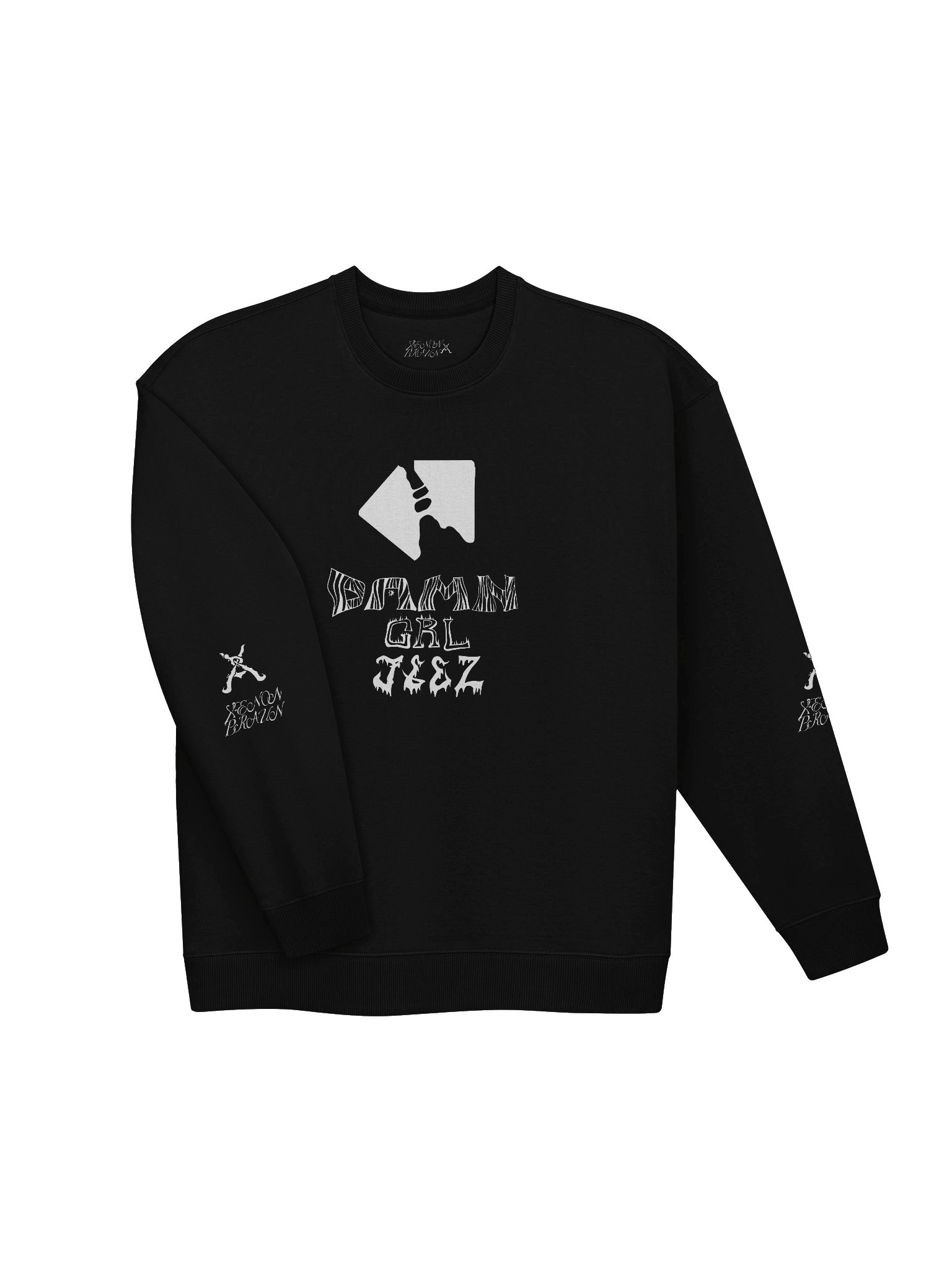 DAMN GRL JEEZ Xenon Braun Long Sleeve Black product image (3)