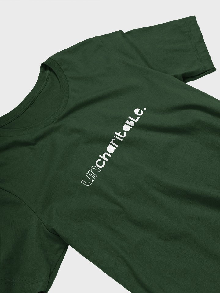 Uncharitable Bold T-Shirt (dark colours) product image (8)