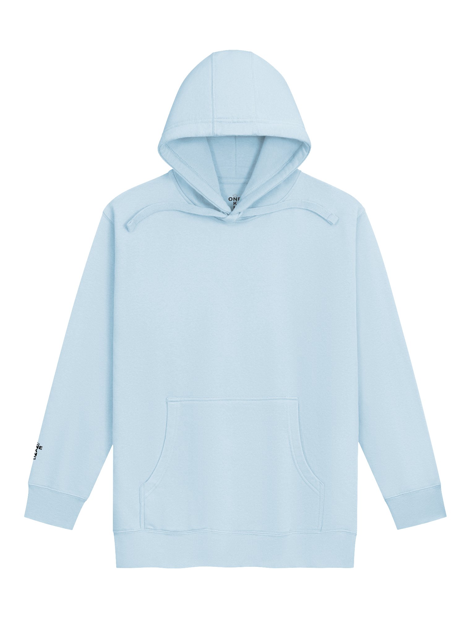 ONE KING Rooted II Premium Soft Blend Hoodie with embroidered sleeve logo black print product image (2)