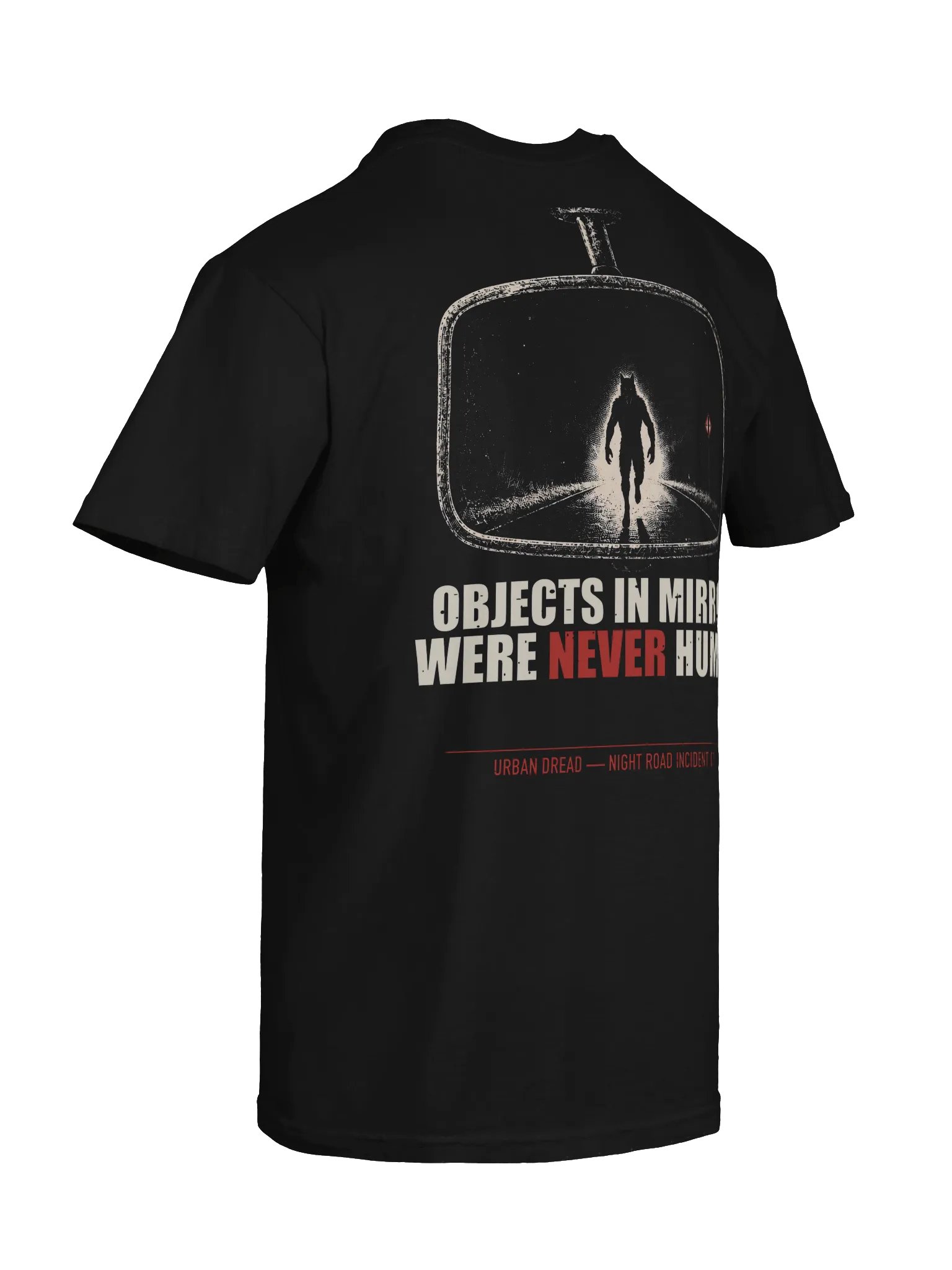 Objects in Mirror Were Never Human — Dogman Horror T-Shirt product image (8)
