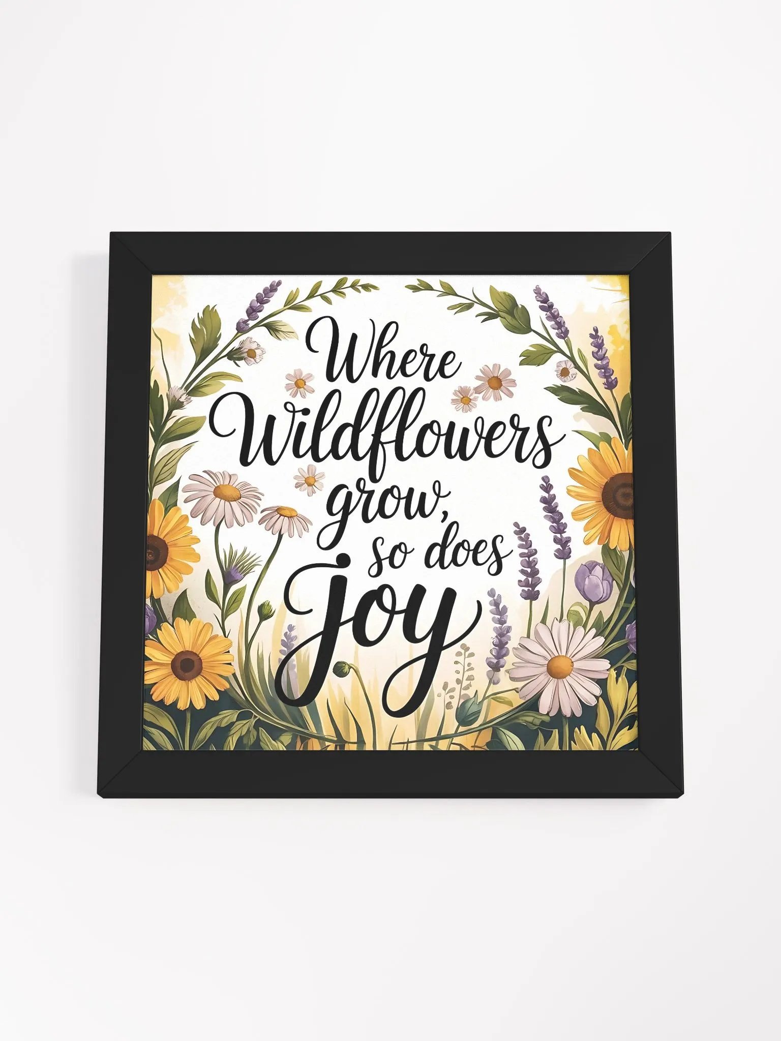 Joyful Wildflower Quote Framed Poster product image (55)