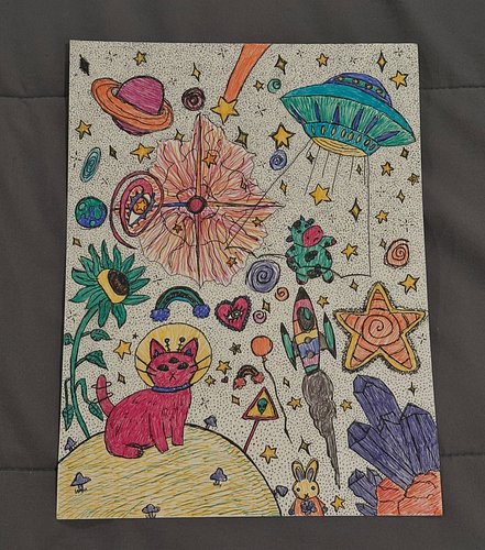 finally finished this piece!! ⭐️✨🪐🛸👽🚀
.
.
.
#artwork #drawing #artist