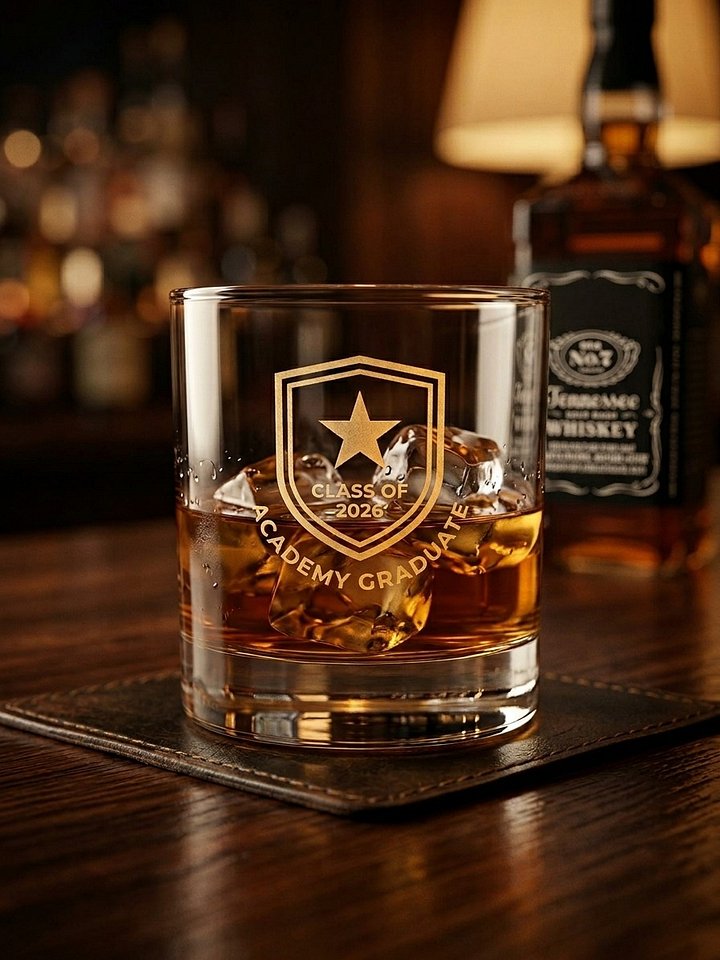 Police Academy Graduation Whiskey Glass – Class of 2026 product image (1)