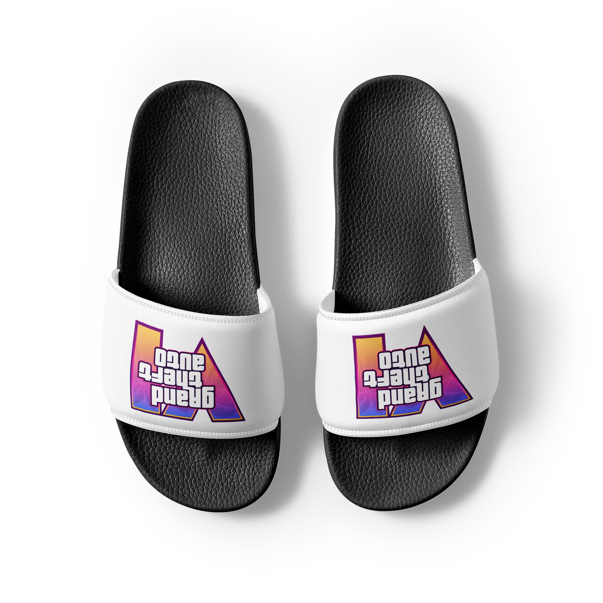 GTA VI Logo Print Men’s Slides – Grand Theft Auto 6 Fan Design product image (3)