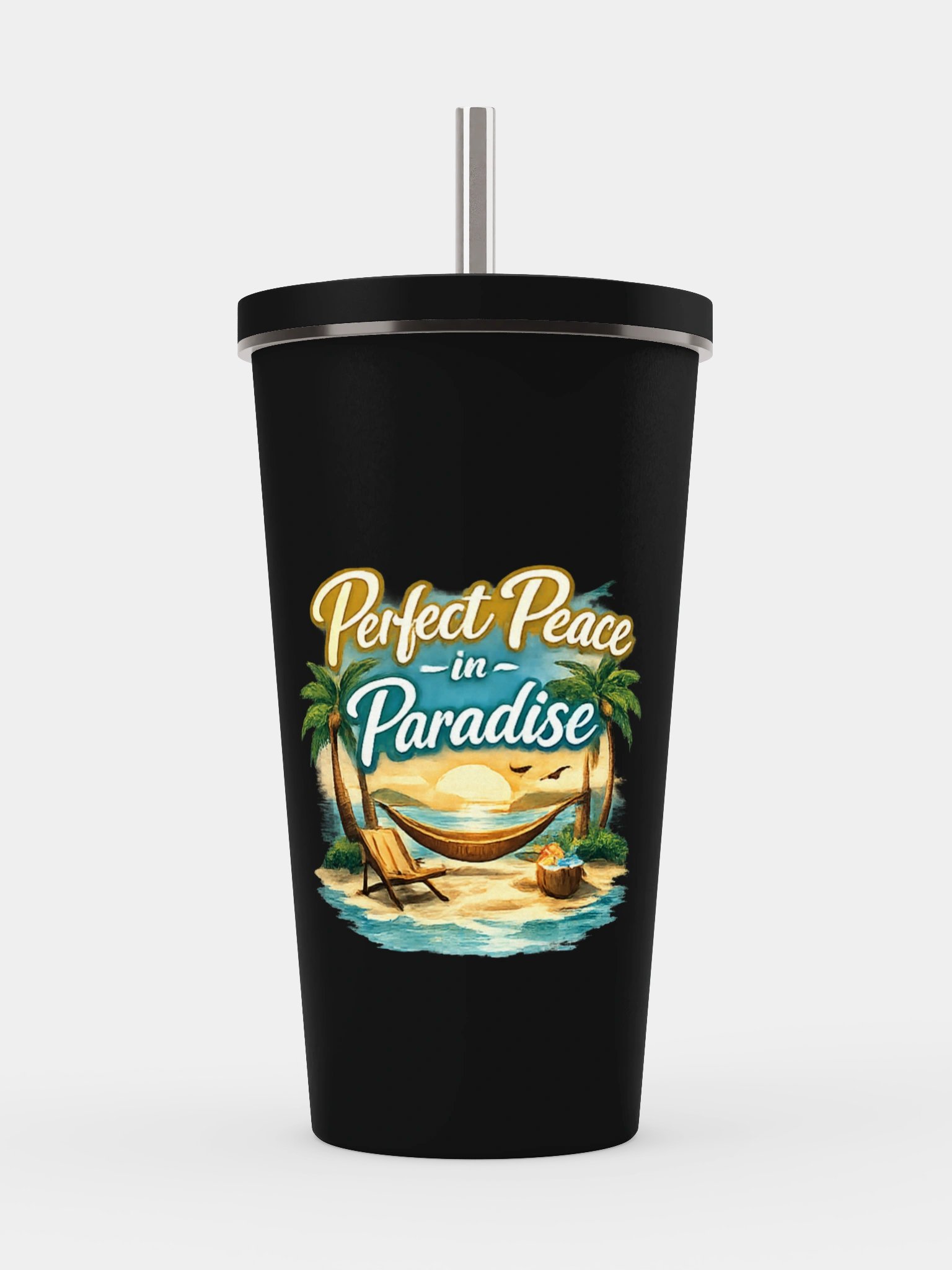 Perfect Peace in Paradise Insulated Tumbler with Straw product image (1)