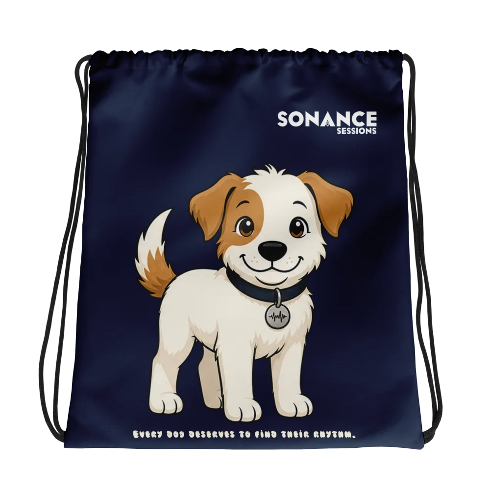Sonance Dog Drawstring Bag (Stand) Navy product image (1)