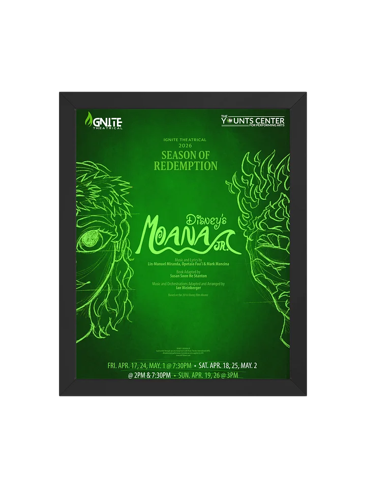“Moana JR” Framed Art Poster – Original Artwork by Nessa St. Clair product image (1)