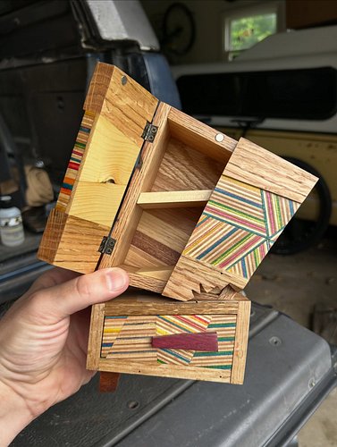 Lil appreciation post for @weirdcabinet. Not scx24 related but I did trade scx24 stuff for it. The colored wood is from broke...