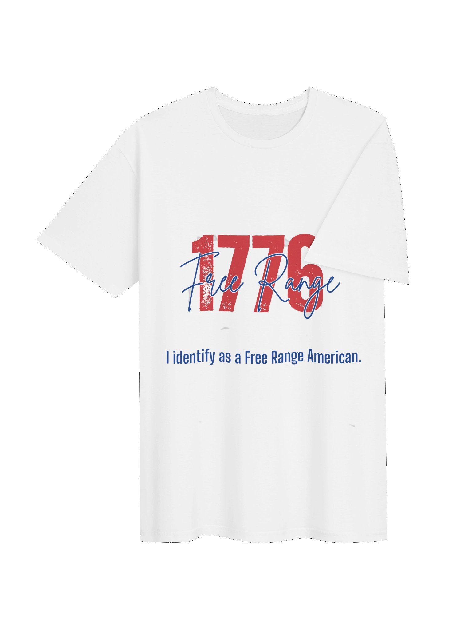 "I Identify as a Free Range American" — White Tee product image (4)
