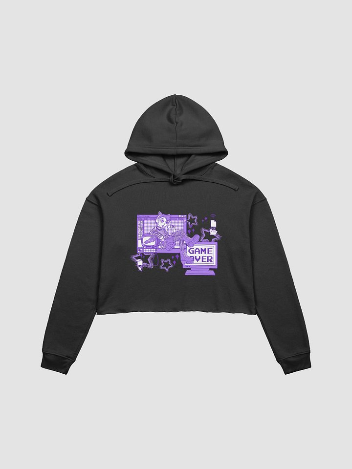 Purple Game Over Cropped Hoodie product image (6)