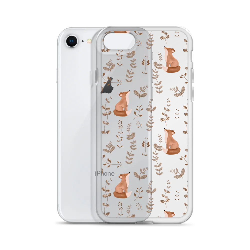 FOX AND FERN COPPER Clear iPhone Case product image (55)