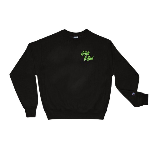 Rich & Sad Champion Crewneck - Black product image (1)
