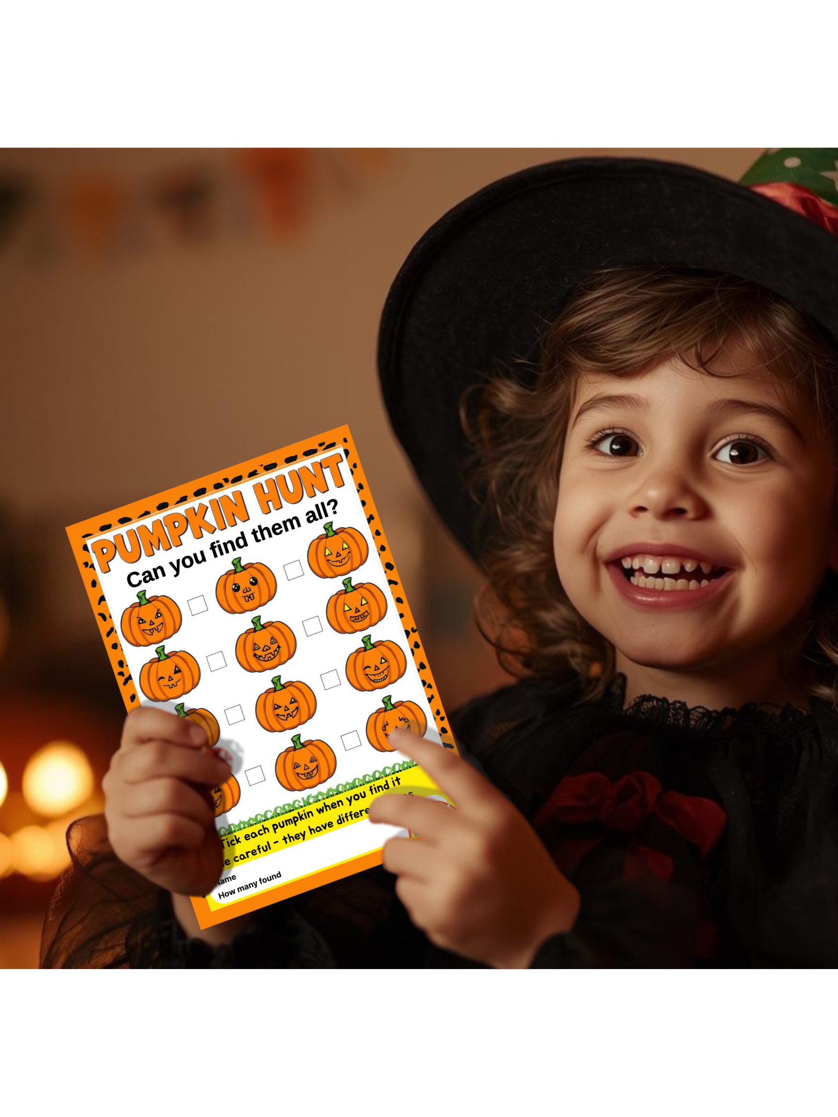 Printable Halloween Pumpkin Hunt Game for Kids – Fun Party Activity product image (3)